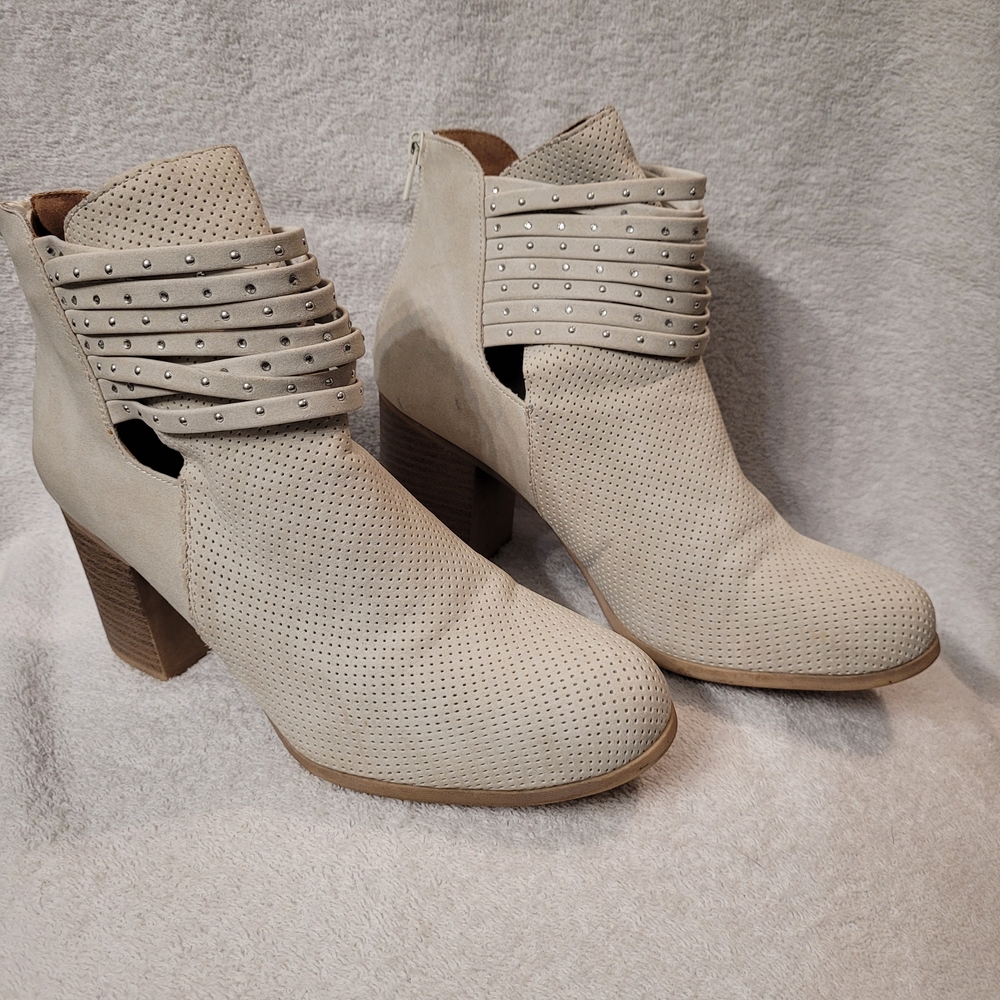 Dolce By Mojo Moxy Women's Rhinestone Ankle Boot Western Glam Size 10 - 3" Heel